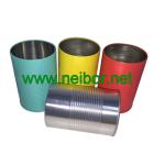 personalized round metal tin pen holder with raised rings
