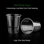 OEM Custom Logo 100% Bio Compostable PLA Transparent Cups Smoothie Beer Wine