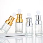 Transparent Glass Bottles Containers With Rubber Dropper Head Emulsion Liquid