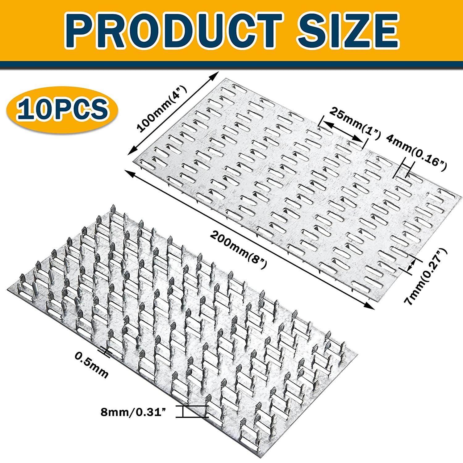 Pronged Truss Mending Plate with Nail Teeth Structure Other Metal Building Material