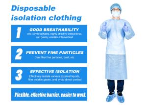 Wholesale PE + PP Non Woven Surgeon Medical Disposable Gowns Disposable Isolation Clothes Surgical Apron from china suppliers