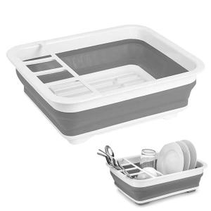 Wholesale Square 36.5*12CM Folding Dish Drainer Rack Plastic Kitchen Storage Rack from china suppliers