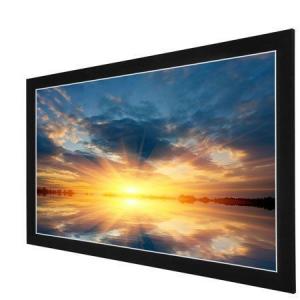 China Acoustically Transparent Fabric Fixed Frame Projection Screen With Velvet Aluminum Frame on sale