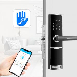 China Gold Color APP Controlled Smart Keypad Door Lock For Apartment Home Hotel on sale