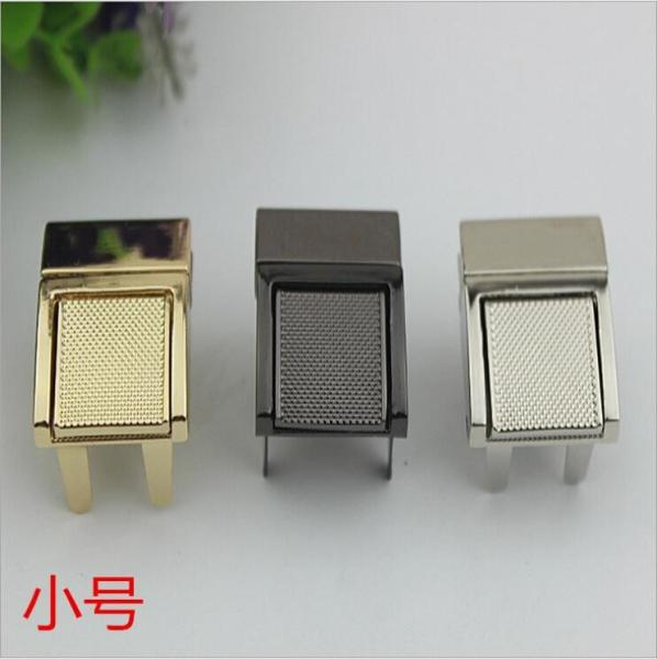 Fashion hardware gunmetal color closure catch clasp metal push press locks for