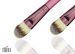 Pink Single Travel Size Stippling Makeup Brush For Powder Foundation