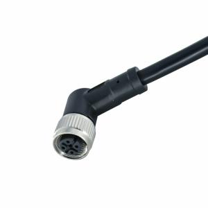 Wholesale Pa66 Screw M12 Waterproof Connector 90 Degree Overmolded Cable M12 Cuzn from china suppliers