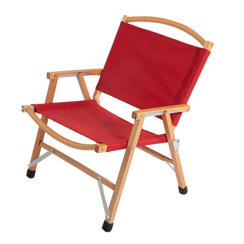 Durable Light Portable Camping Chair Hard Arm Beech Wood Most Comfortable