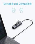 4Port Aluminum USB C Multiport Adapter For MacBook Pro FCC