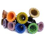 14mm Male Wig Wag Borosilicate Glass Bong Bowl With Handle For Tobacco