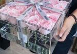 Square Waterproof Acrylic Flower Box With Lid For Packing Environmentally