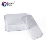 Wholesale plastic food storage transparent square PS plastic box for dessert