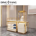 Modern Lockable New Lighting Gold Jewellery Showcase Jewellery Furniture