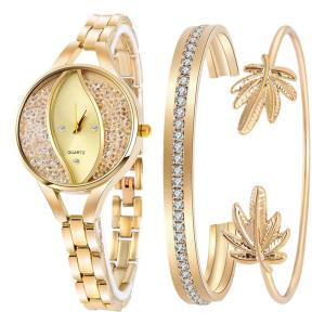 Wholesale CE ROHS Fashion Ladies Quartz Watch Diamond Bracelet Set from china suppliers