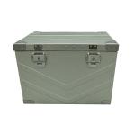 Outdoor Hiking Storage Box in Aluminum Alloy for Insulated Silver Vintage