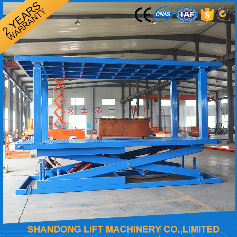 Double Deck Hydraulic Car Scissor Auto Lift For Basement Car Parking