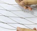 Rhombus Stainless Steel Cable Netting , Bird Aviary Steel Cable Mesh No Toxic