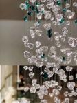 Hotel Crystal Chandelier Bar Living Room Large Engineering Light Green
