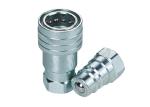 Ball Valve Quick Attach Hydraulic Couplers KZEB-SF Series Cr3 Zinc Plated