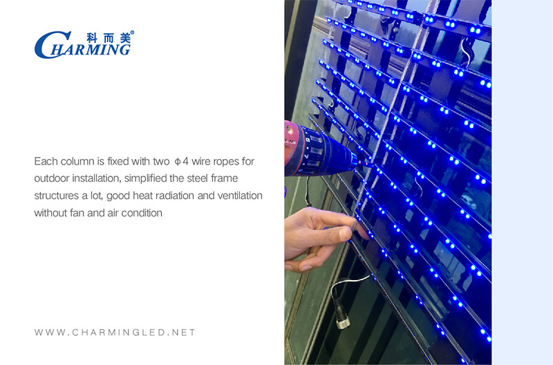 30x90CM IP65 2K HD LED Flexible Display Pixel Pith P9MM For Outdoor Stage
