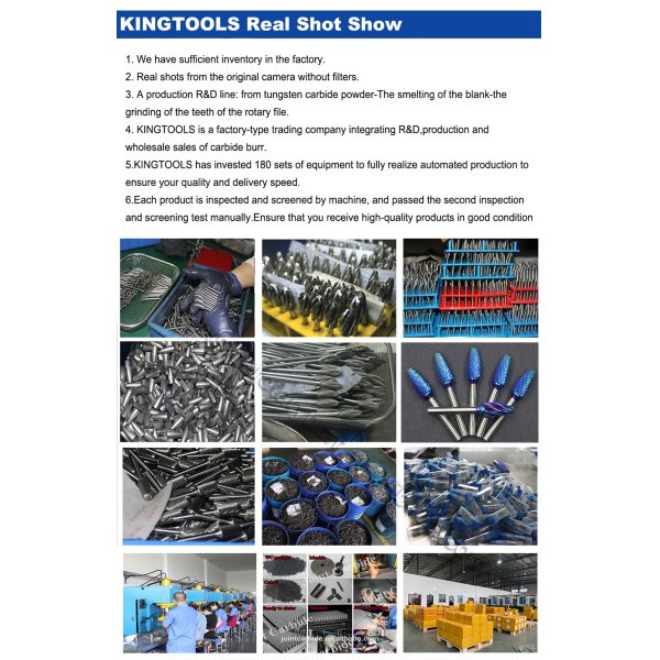 Solid Carbide Rotary Burrs for Lock Opening with Customizable Sizes and TiN Coating