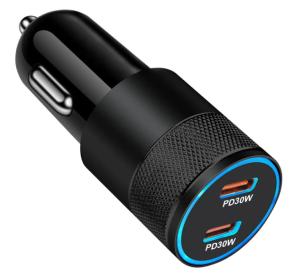 Wholesale USB A Car Charger PD 60W Smart Phone Mini Car Power Adapter from china suppliers