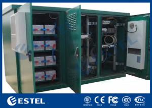 Wholesale Floor Mount Outdoor Telecom Cabinet IP55 Triple Bay Racking Enclosure With Three Doors from china suppliers