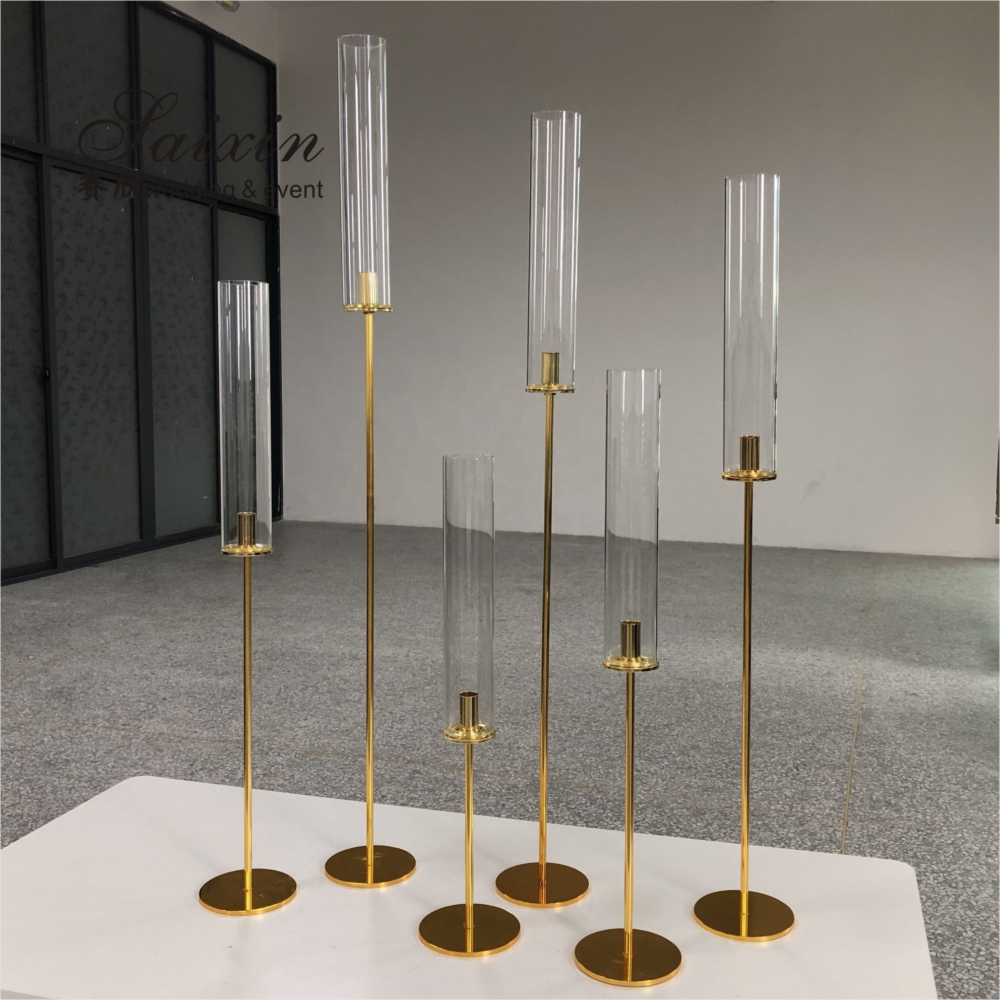 Wedding Table Decoration Candlestick Gold Metal Wedding Candle Holder