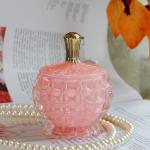 European Style Handmade Footed Glass Candy Jars Unique Shape