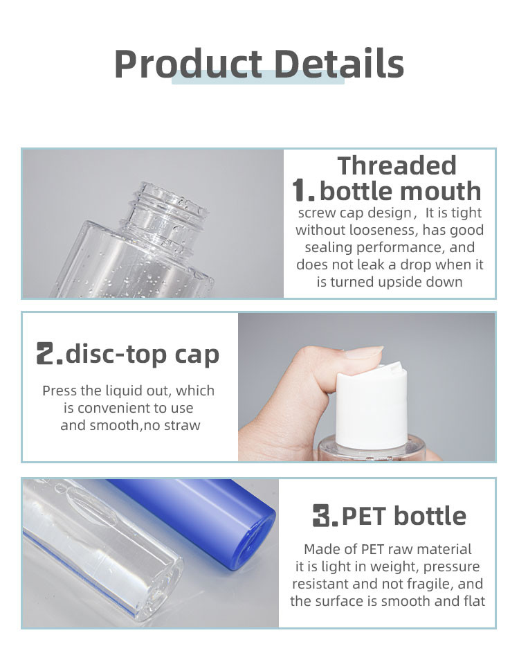 150ml Makeup Remover Bottle PP Pump PET Bottle Make Up Water Bottle Cosmetic Packaing UKG27
