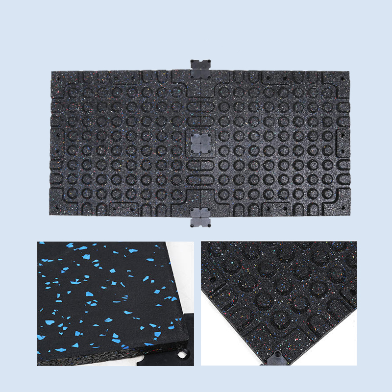Shock Absorb Fitness Rubber Flooring Nontoxic Rubber Gym Tiles