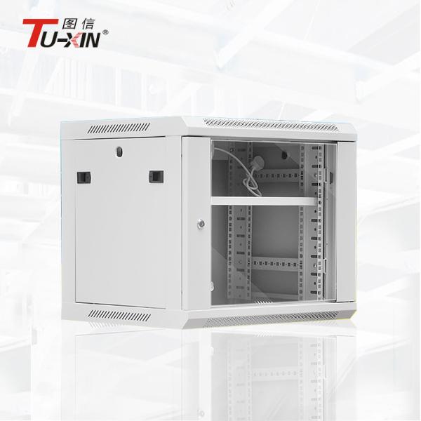 19 Inch 9U Wall Mount Rack Cabinet , International Standard Network Cabinet Wall