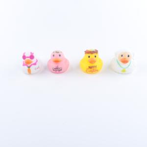 Wholesale 3.5'' Custom Logo 20 Types of Rubber Duck Toy Floating Sound Squeaky Bath Toys for Kids Gifts from china suppliers
