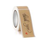 Customzied Thank You Sticker Roll Self Adhesive Label Roll For Gift Packaging