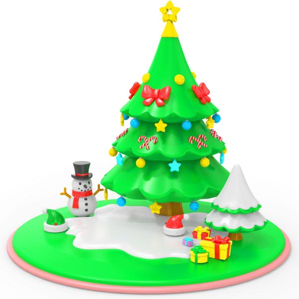 Silicone Rubber Christmas Tree Stacking Toy, Infant Kids Gift Color Recognition