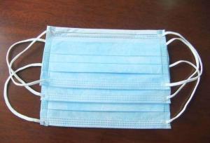 Wholesale Standard Size Fluid Resistant Face Mask , 3 Layer Medical Breathing Mask from china suppliers