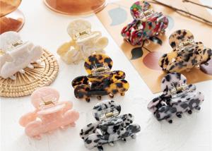 Wholesale Solid color acetic acid plate grab girls hair clipper one-piece manufacturer shark clip accessories women from china suppliers