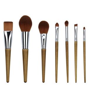 Wholesale 7PCS Classical Makeup Brush Log Wooden Handle Soft Dense Bristles Makeup Brush from china suppliers