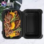 Eco-friendly food grade cornstarch plastic black biodegradable microwave food