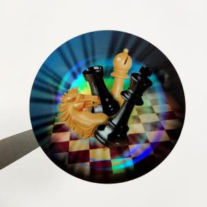 Wholesale Hot Stamping Sticker Gold Foil Labels Holographic Security Metallic Labels from china suppliers