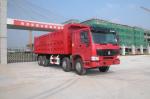 371hp Howo 8x4 tipper truck / dumper truck HW76 cab with one berth 7m length