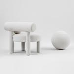 Fabric Leisure Chair White Flannelette Children'S Chair Simple Leisure Chair