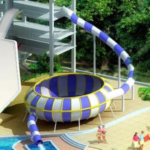 Wholesale Customized Exciting Aqua Park Fiberglass Water Slide Red / Yellow / Green from china suppliers