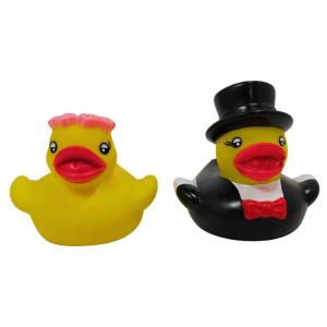Wholesale Bride And Groom Wedding Baby Rubber Duck Phthalates Free PVC With Hand Painting from china suppliers