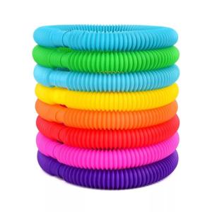 Wholesale Colorful DIY Building Plastic Pipe Fidget Toy Sensory Tools Pop Tubes from china suppliers