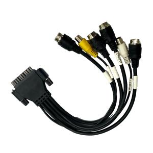Wholesale Customized M12 To RCA Overmolding Cable Assemblies Screw Locking Black Color from china suppliers
