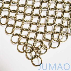 Wholesale Exterior Bronze Ring Mesh Curtain Chainmail 18mm High Strenth from china suppliers