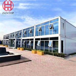Wholesale Zontop Customized Free Style Design Temporary Large Scale Glass Curtain Dormitory Light Prefab Houses from china suppliers