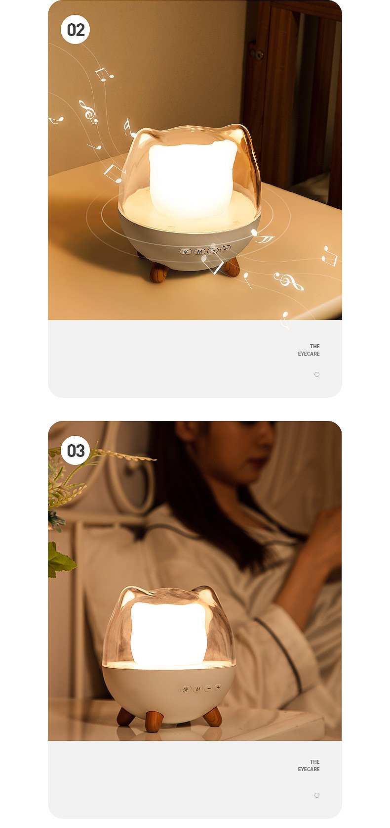 Creative Cute Cat Sleeping Night Light Wireless Speaker Colorful Atmosphere Light Home Decoration Music Night light For