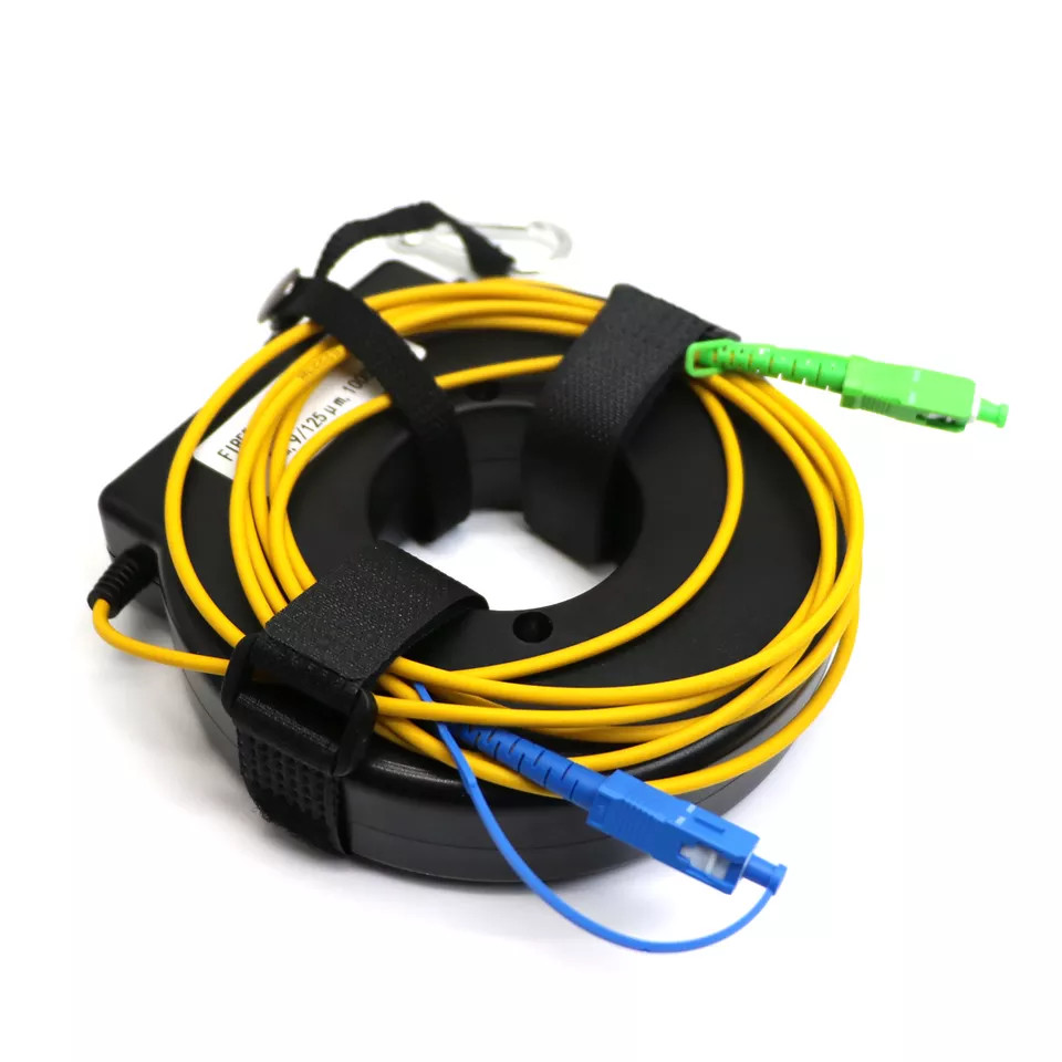 SC UPC APC 1000M 3.0mm Fiber Optic OTDR Launch Cable Box Mini Round Ring Model